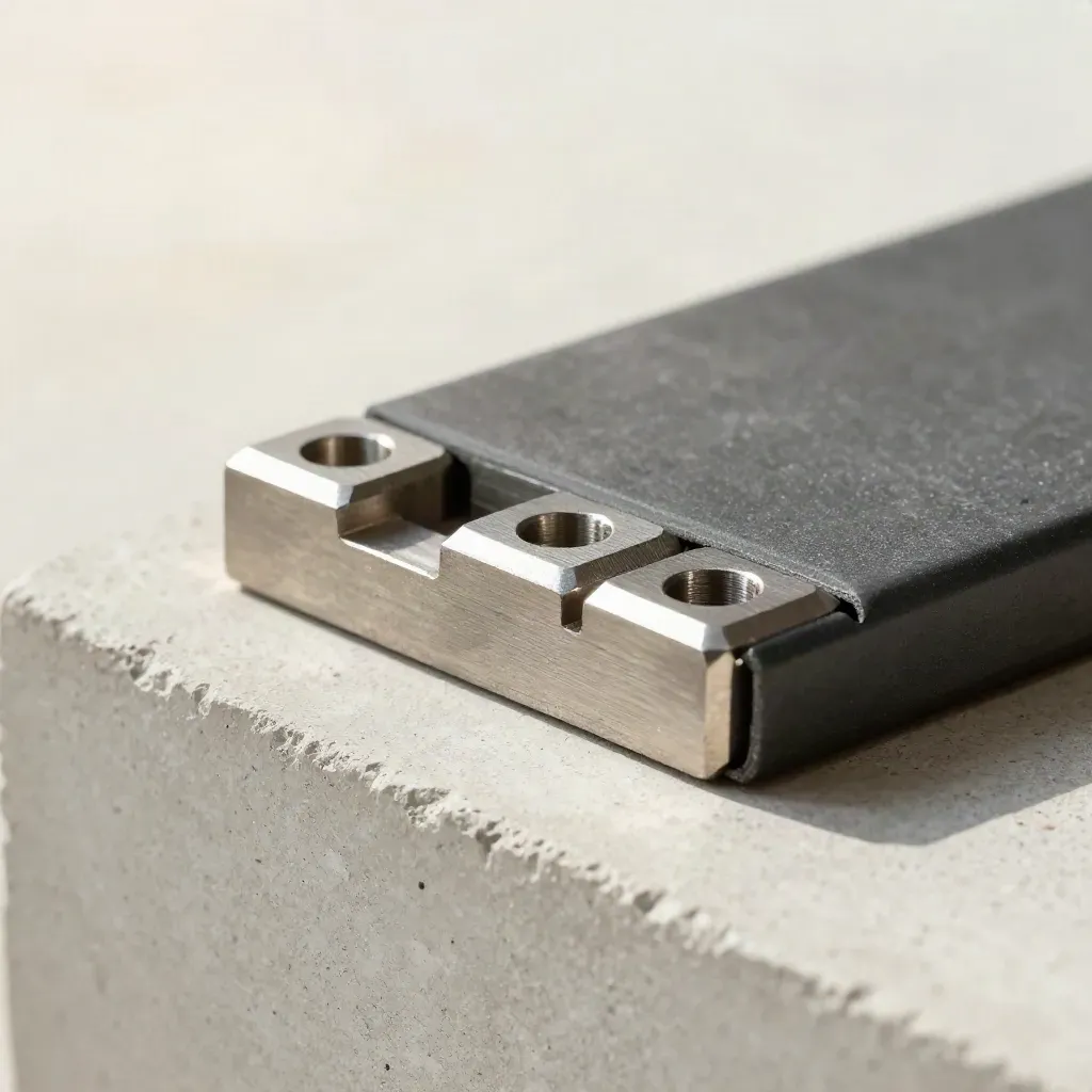 Hex standoffs and aluminium plates on concrete with an ESD mat corner